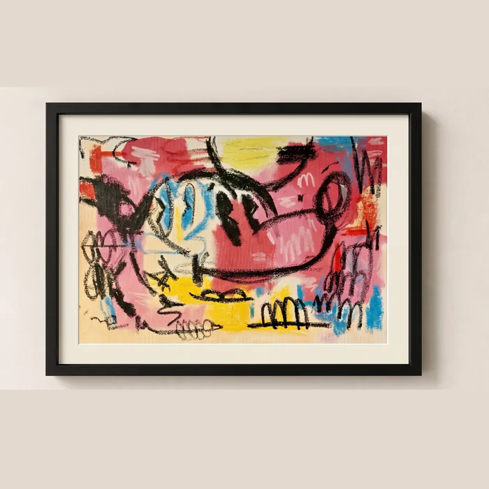 Abstract Reality Icon, mixed media on canvas, 35 × 25 cm